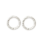 Silver Lacuna Circle Studs Andrea Bonelli Jewelry Sterling Silver