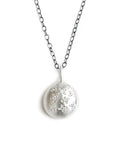 Silver Pebble + Diamond Necklace Andrea Bonelli Sterling Silver