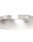 Silver Rustic Gravel Half Round Band Andrea Bonelli Jewelry Sterling Silver