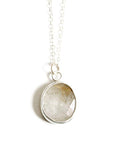 silver rutilated quartz necklace no 2 Andrea Bonelli Jewelry 
