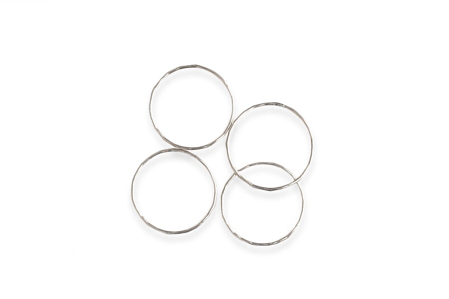 Silver Whisper Stacking Rings Andrea Bonelli 