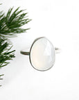 White Chalcedony Ring Andrea Bonelli Jewelry 