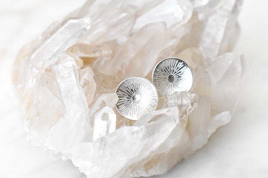 Silver Starburst Studs Andrea Bonelli Jewelry 