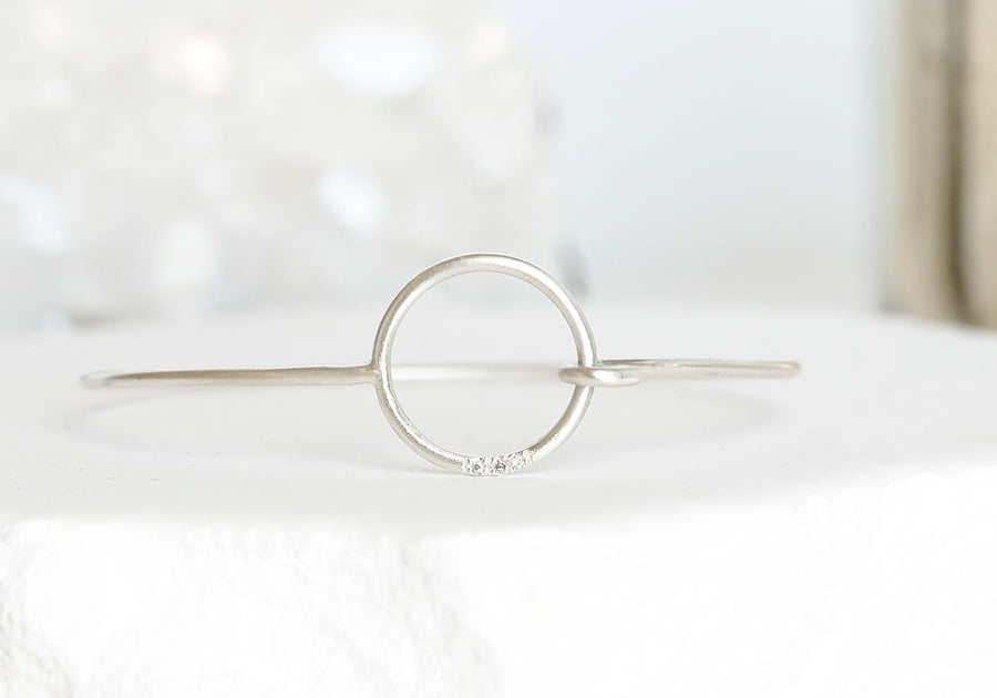 Silver Diamond Link Cuff Andrea Bonelli Jewelry 