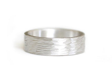 Silver Rustic Birch Band Andrea Bonelli Jewelry Sterling Silver