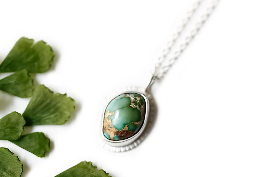 Silver Royston Turquoise Necklace Andrea Bonelli Jewelry 