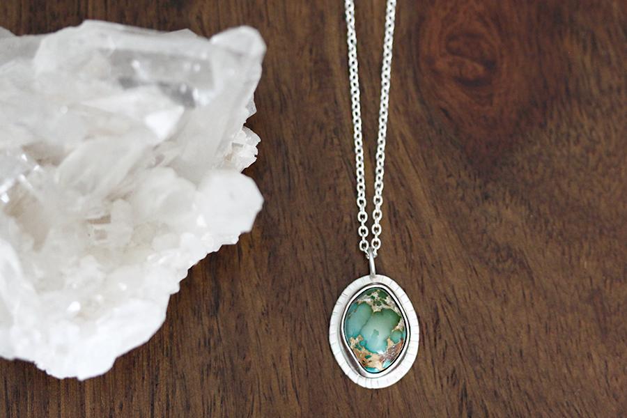 Silver Royston Turquoise Necklace Andrea Bonelli Jewelry 