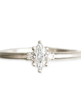 Mira Marquise Diamond Ring .25ct Andrea Bonelli 14k White Gold