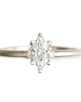 Mira GIA Marquise Diamond Ring Andrea Bonelli 14k White Gold