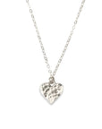 Hammered Heart Necklace Andrea Bonelli 14k White Gold