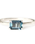 Bella London Blue Topaz Ring Andrea Bonelli Jewelry 14k White Gold
