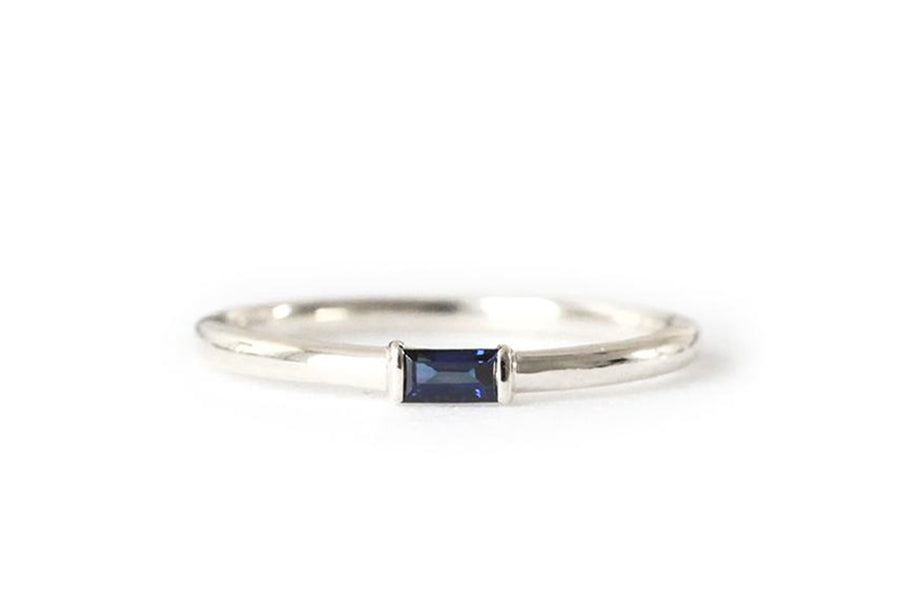 Maya Sapphire Ring Andrea Bonelli 14k White Gold
