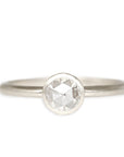 Zoe Rose Cut Diamond Ring Andrea Bonelli Jewelry 14k White Gold