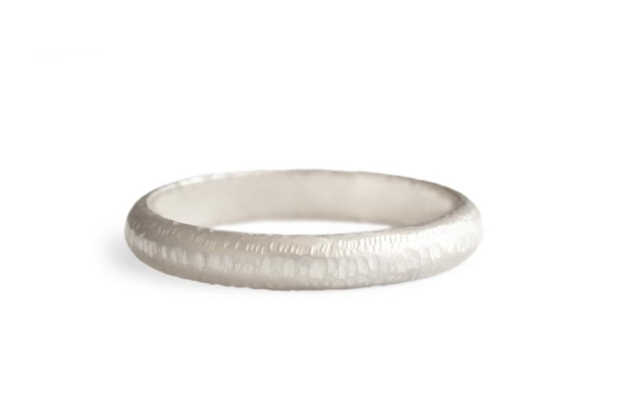 Rustic Twig Band Andrea Bonelli Jewelry 14k White Gold