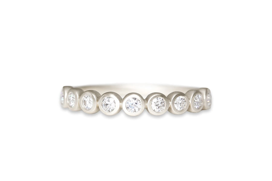 Sicily Bezel Band Andrea Bonelli 14k White Gold