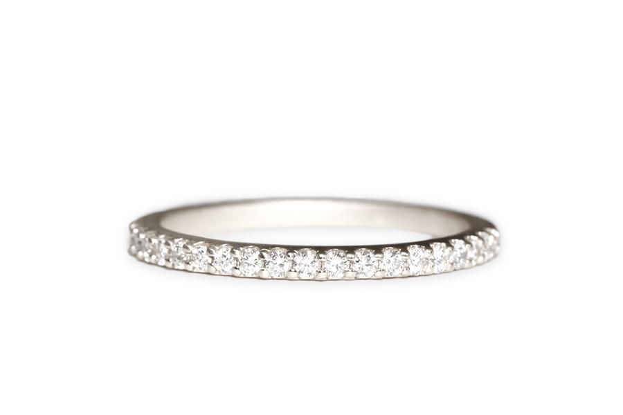 Simone Diamond Band Andrea Bonelli 14k White Gold