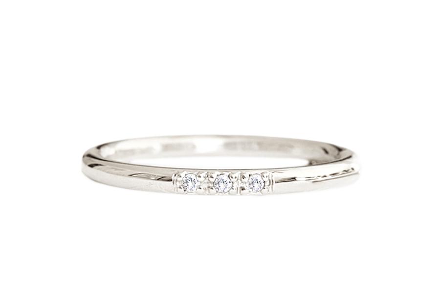 Tove Moissanite Ring Andrea Bonelli 14k White Gold