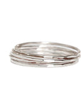 Whisper Stacking Rings Andrea Bonelli 14k White Gold