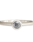 Zoe Salt + Pepper Diamond Ring Andrea Bonelli Jewelry 14k White Gold