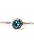 Zoe London Blue Topaz Ring Andrea Bonelli Jewelry 14k White Gold