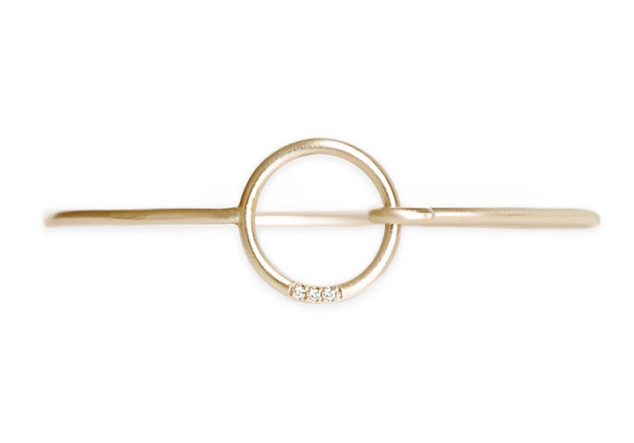 Diamond Link Cuff Andrea Bonelli Jewelry 14k Yellow Gold