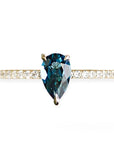 Annalise London Blue Topaz Ring Andrea Bonelli Jewelry 14k Yellow Gold