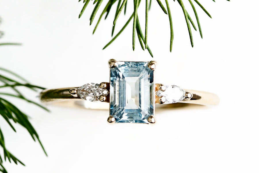 Marina Aquamarine + Diamond Ring Andrea Bonelli 