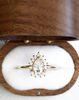 Aura Halo Moissanite Ring Andrea Bonelli Jewelry 