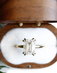 Bailey Double Claw Moissanite Ring Andrea Bonelli Jewelry 