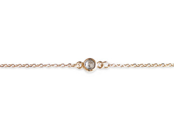 Rose Cut Diamond Chain Bracelet Andrea Bonelli Jewelry 14k Yellow Gold