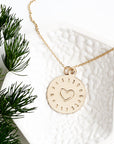 Engraved Heart Necklace Andrea Bonelli Jewelry 