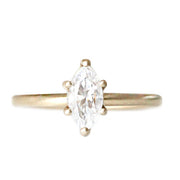 Mia Moissanite Ring Andrea Bonelli Jewelry 14k Yellow Gold