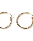 Minimalist Hoops Andrea Bonelli Jewelry 14k Yellow Gold