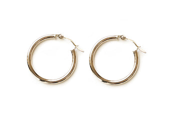 Minimalist Hoops Andrea Bonelli Jewelry 14k Yellow Gold