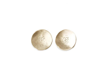 Organic Stardust Studs Andrea Bonelli Jewelry 14k Yellow Gold