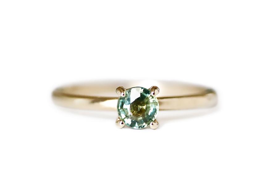 Lauren Parti Sapphire Ring Andrea Bonelli 14k Yellow Gold