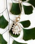 Aura Pear Halo Necklace Andrea Bonelli Jewelry 