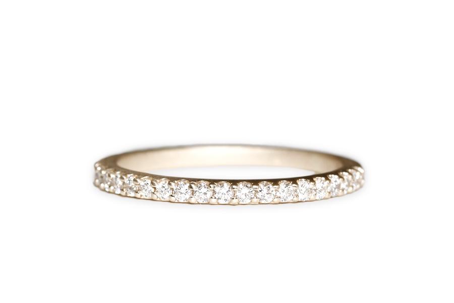 Simone Diamond Band Andrea Bonelli 14k Yellow Gold