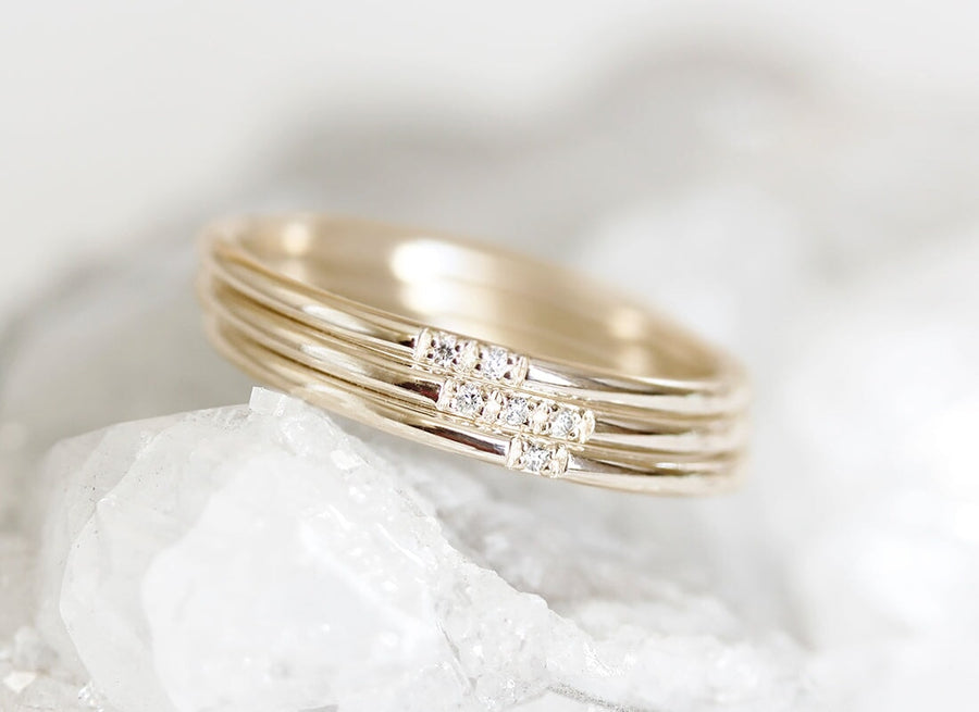 Slim Stacking Diamond Rings Andrea Bonelli 