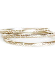 Glint Stardust Stacking Rings Andrea Bonelli Jewelry 14k Yellow Gold