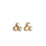 Tria Beaded Studs Andrea Bonelli Jewelry 14k Yellow Gold