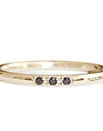 Tove Black Diamond Ring Andrea Bonelli 14k Yellow Gold