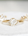 Isobel Halo Diamond Ring Andrea Bonelli Jewelry 