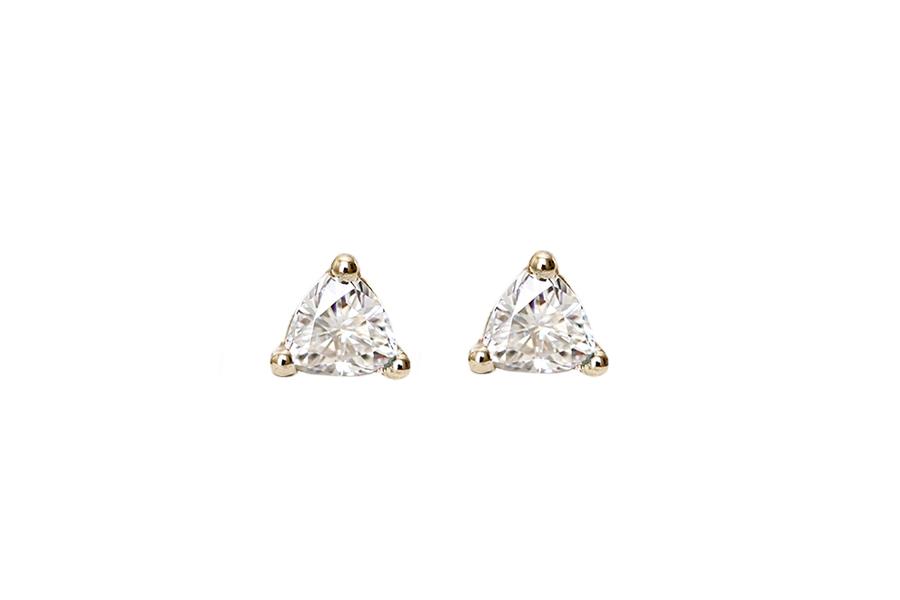 Trillion Studs Andrea Bonelli Jewelry 14k Yellow Gold