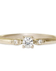 Trois Diamond Ring Andrea Bonelli Jewelry 14k Yellow Gold