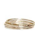 Whisper Stacking Rings Andrea Bonelli 14k Yellow Gold