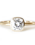 Zoe Cushion Lab Diamond Ring Andrea Bonelli Jewelry 14k Yellow Gold