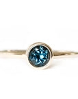 Zoe London Blue Topaz Ring Andrea Bonelli Jewelry 14k Yellow Gold